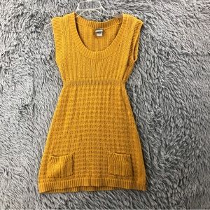 Daytrip Dress Womens Small Wool Blend Sweater Open Knit Tunic Pockets